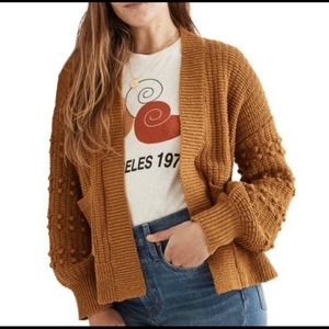 Madewell gold / mustard bobble cardigan